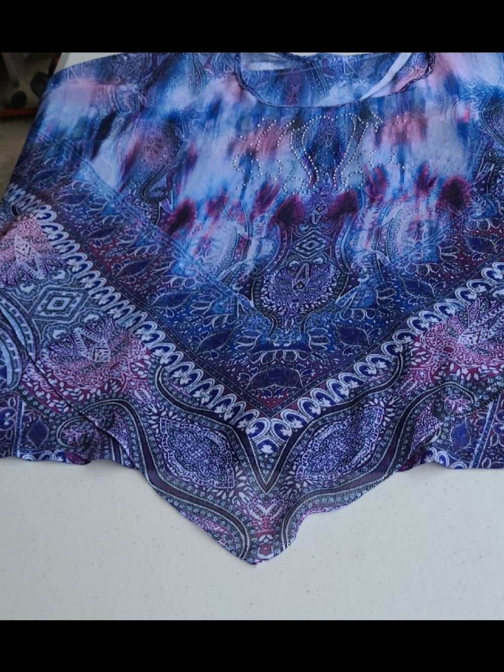 Blue, Pink & Purple Paisley Tank and Top Set